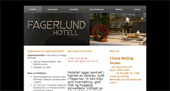 Desktop Screenshot of fagerlundhotell.no